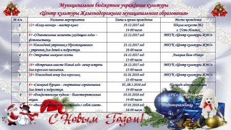26.12.2017 - Объявление